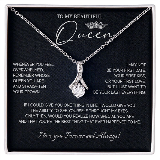 555B Necklace To My Soulmate, Queen Necklace Birthday Gifts For My Wife, Girlfriend