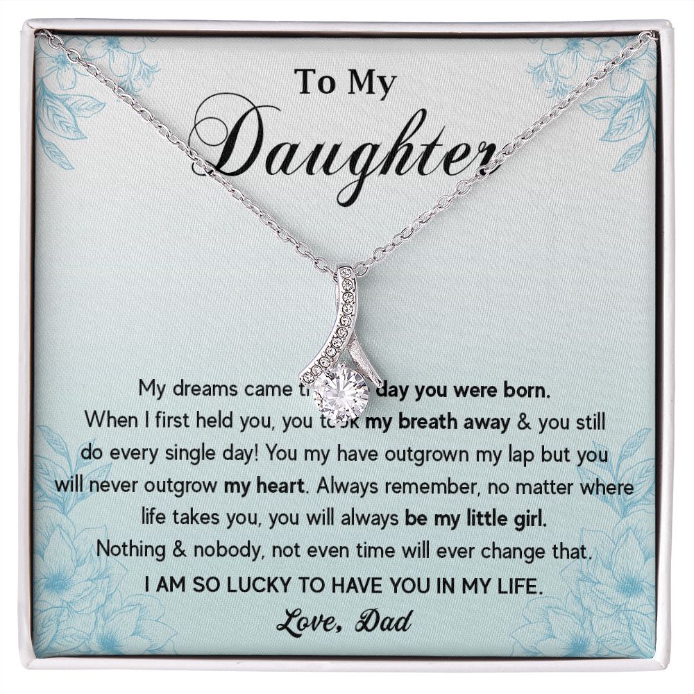 573B To My Daughter Necklace, Gift for Daughter from Dad, Father Daughter Necklace