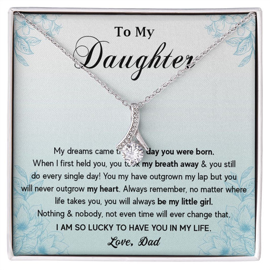573B To My Daughter Necklace, Gift for Daughter from Dad, Father Daughter Necklace