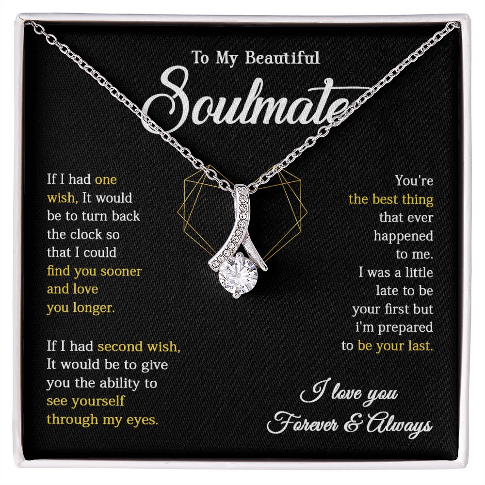 617B To My Soulmate Necklace, Gift For Wife Girlfriend From Husband, Valentines Gift