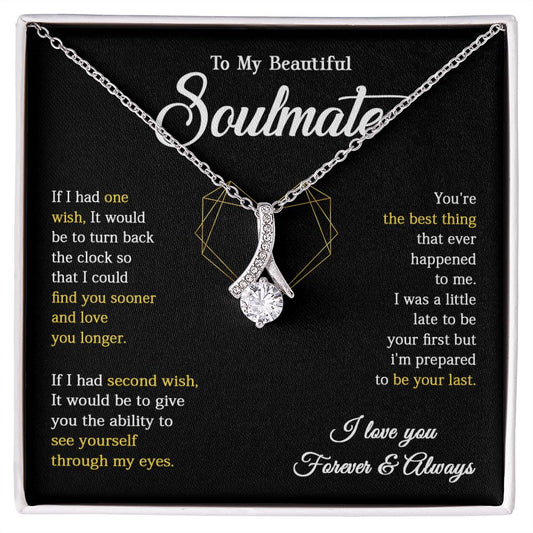 617B To My Soulmate Necklace, Gift For Wife Girlfriend From Husband, Valentines Gift