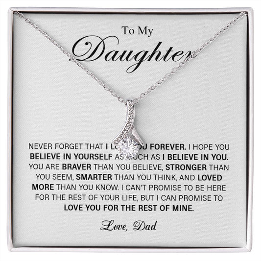 626B To My Daughter Necklace Gift From Dad, Daughter Gift, Daughter Necklace,Birthday