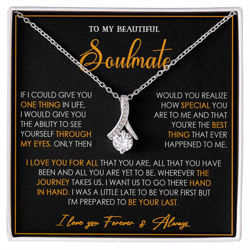 459B To My Soulmate Necklace, Gift For Wife Girlfriend From Husband, Xmas, Birth Gift