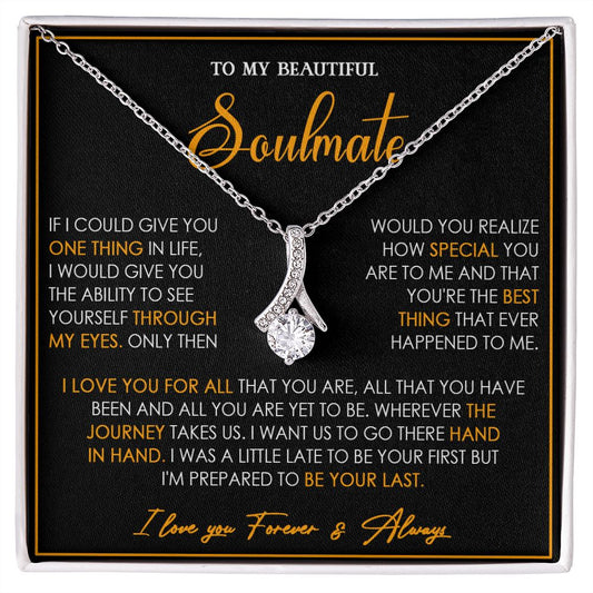 459B To My Soulmate Necklace, Gift For Wife Girlfriend From Husband, Xmas, Birth Gift