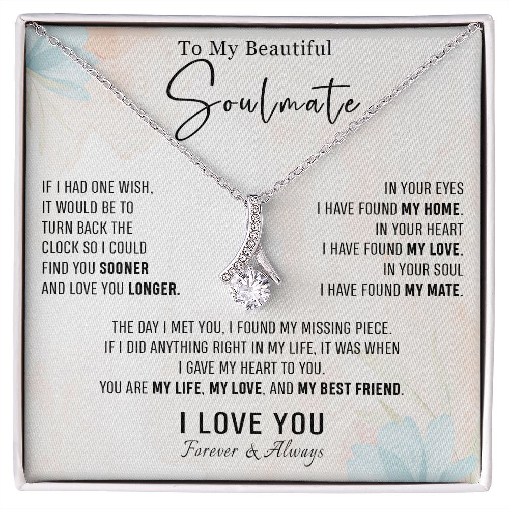 562B To my Soulmate Necklace, Birthday Gifts for Her, Love Gifts for Wife Girlfriend