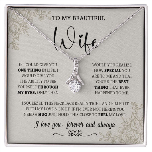 438B To My Wife Necklace, Gifts For Wife, Love Necklace Gifts For Wife From Husband