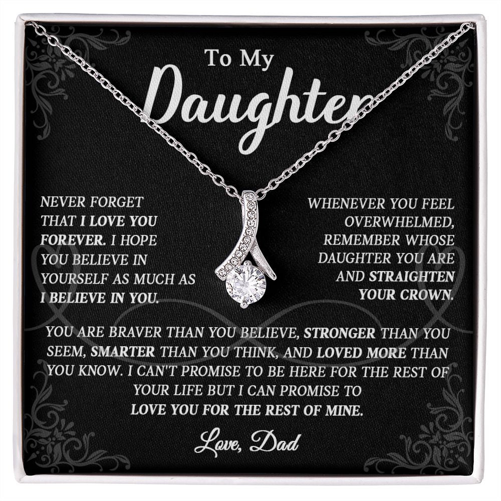 623B To My Daughter Necklace, Christmas Gift For Daughter From Dad, Daughter Necklace