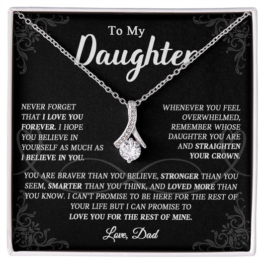623B To My Daughter Necklace, Christmas Gift For Daughter From Dad, Daughter Necklace
