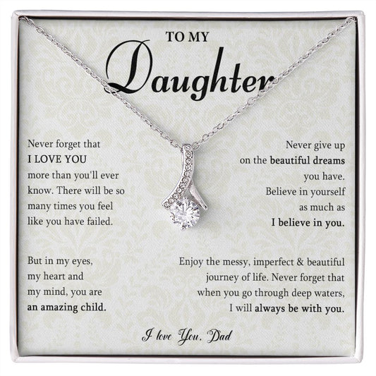 528B Gift for Daughter from Dad, To My Daughter Necklace, Daughter Birthday Gift