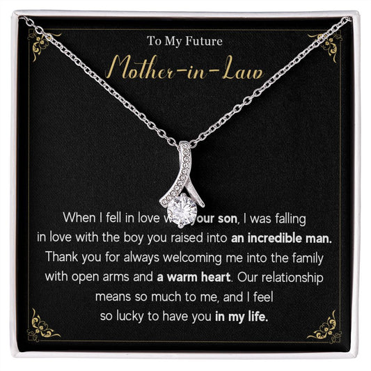 580B To My Future Mom-In-Law Necklace Knot Pendant Thank You Gifts For Mother In Law