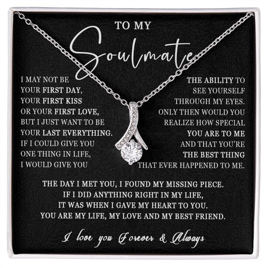 507B Love Gift For Her, To My Soulmate Necklace, Gift For Soulmate, Girlfriend, Wife