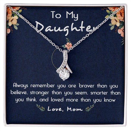 116B To My Daughter Necklace, Gift For Daughter From Mom, Birthday Gifts, Xmas Gift