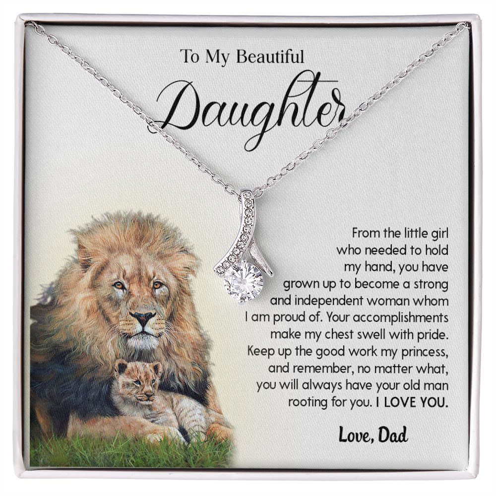 620B To My Daughter Necklace From Dad, Birthday Gift, Father Daughter Gift, Holiday