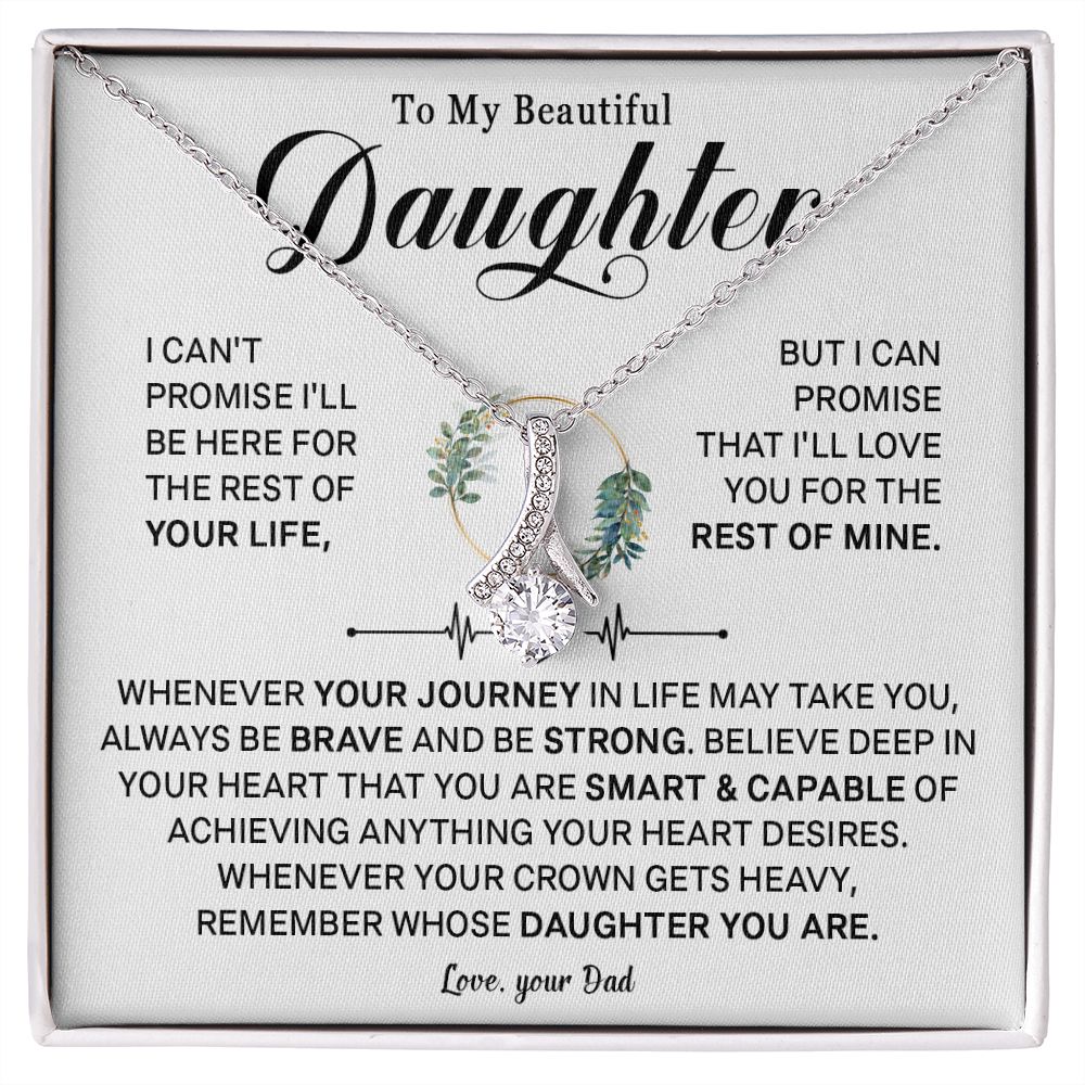 543B To My Daughter Necklace, Birthday Gift For Daughter from Dad, Daughter Necklace