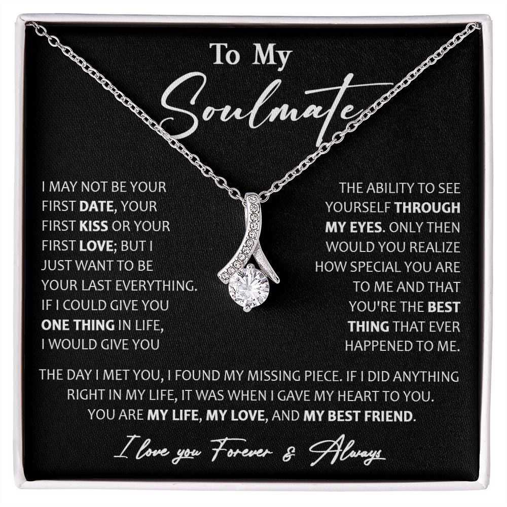 460B To My Soulmate Necklace, Christmas, Valentine Gift For Her, Gift For Soulmate