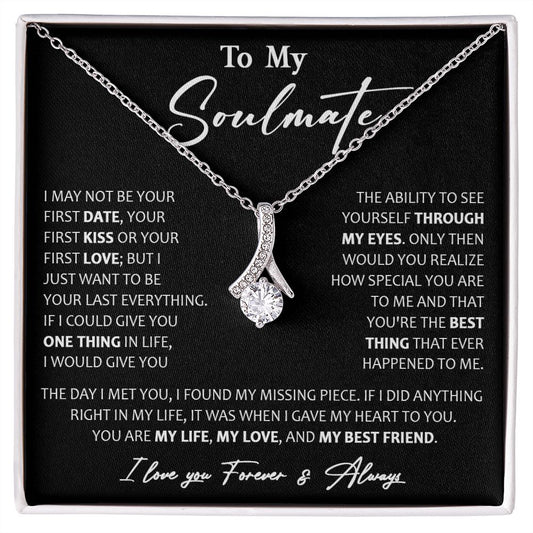 460B To My Soulmate Necklace, Christmas, Valentine Gift For Her, Gift For Soulmate