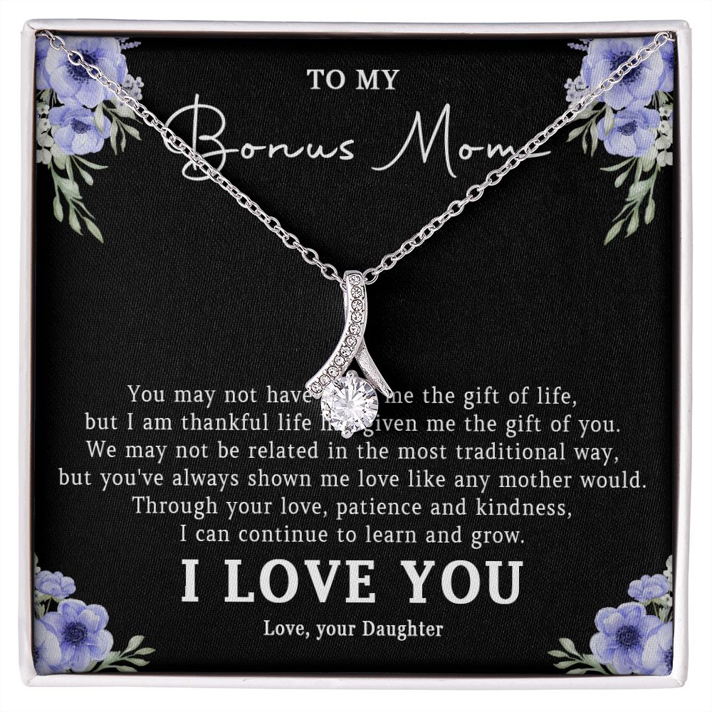 522B Step Mom Gift, Bonus Mom Necklace, Stepmom Necklace Birthday Gift from Daughter