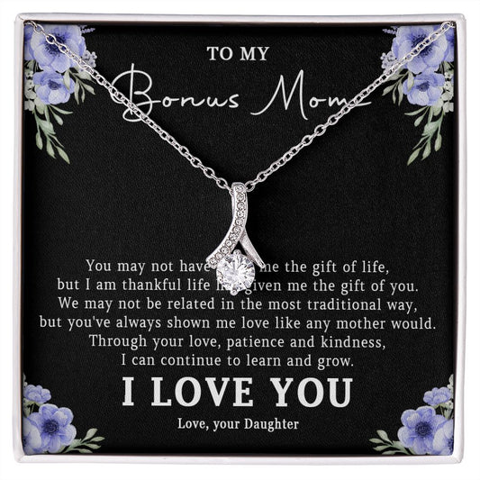 522B Step Mom Gift, Bonus Mom Necklace, Stepmom Necklace Birthday Gift from Daughter