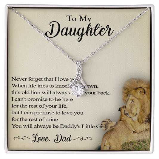 386B Daughter Necklace, Lion Necklace Gift Dad, Daughter Father Necklace