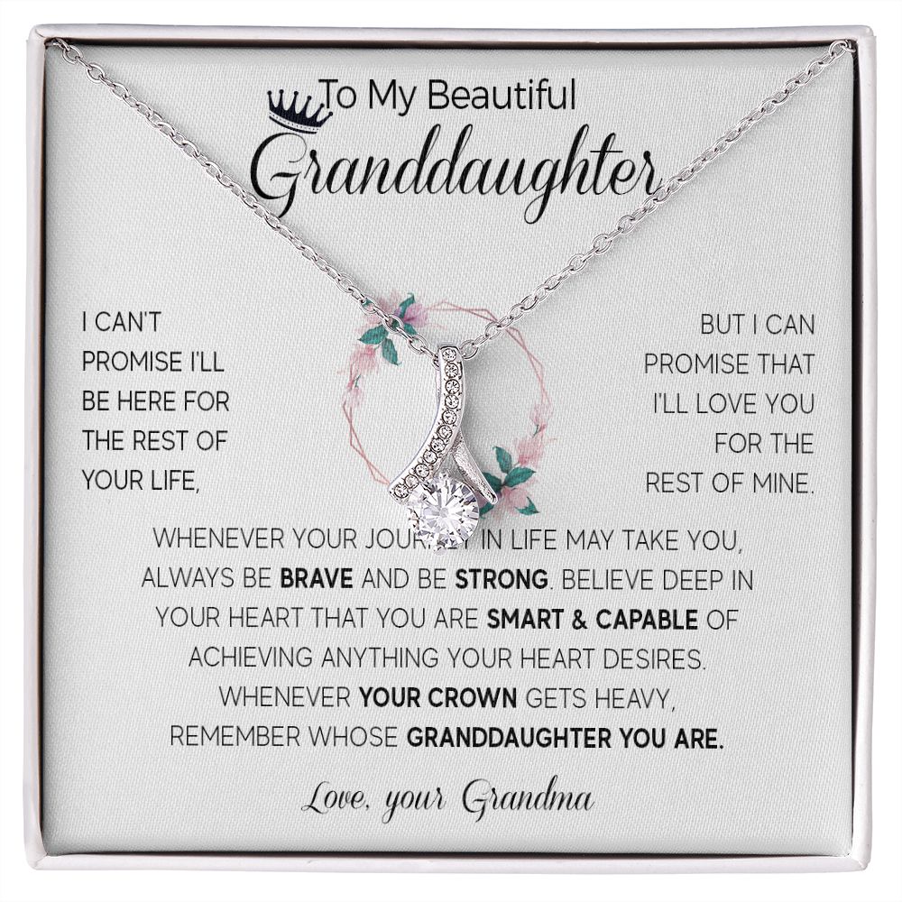 564B To My Granddaughter Necklace, Birthday Gifts For Granddaughter from Grandma