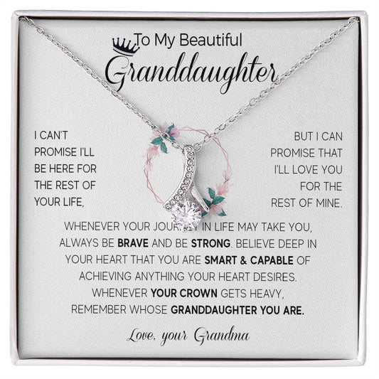 564B To My Granddaughter Necklace, Birthday Gifts For Granddaughter from Grandma