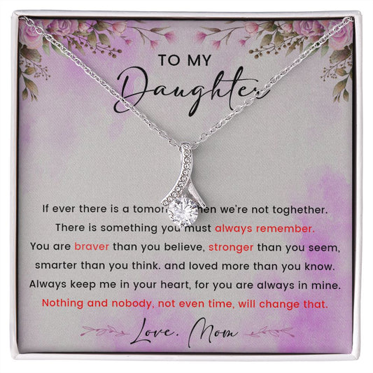 58D To My Daughter Necklace, Love Knot Necklace, Daughter Necklace From Mom