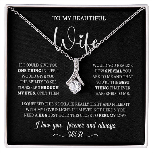 437B To My Wife Necklace, Necklace Gifts For Wife From Husband, Birthday Xmas Gift