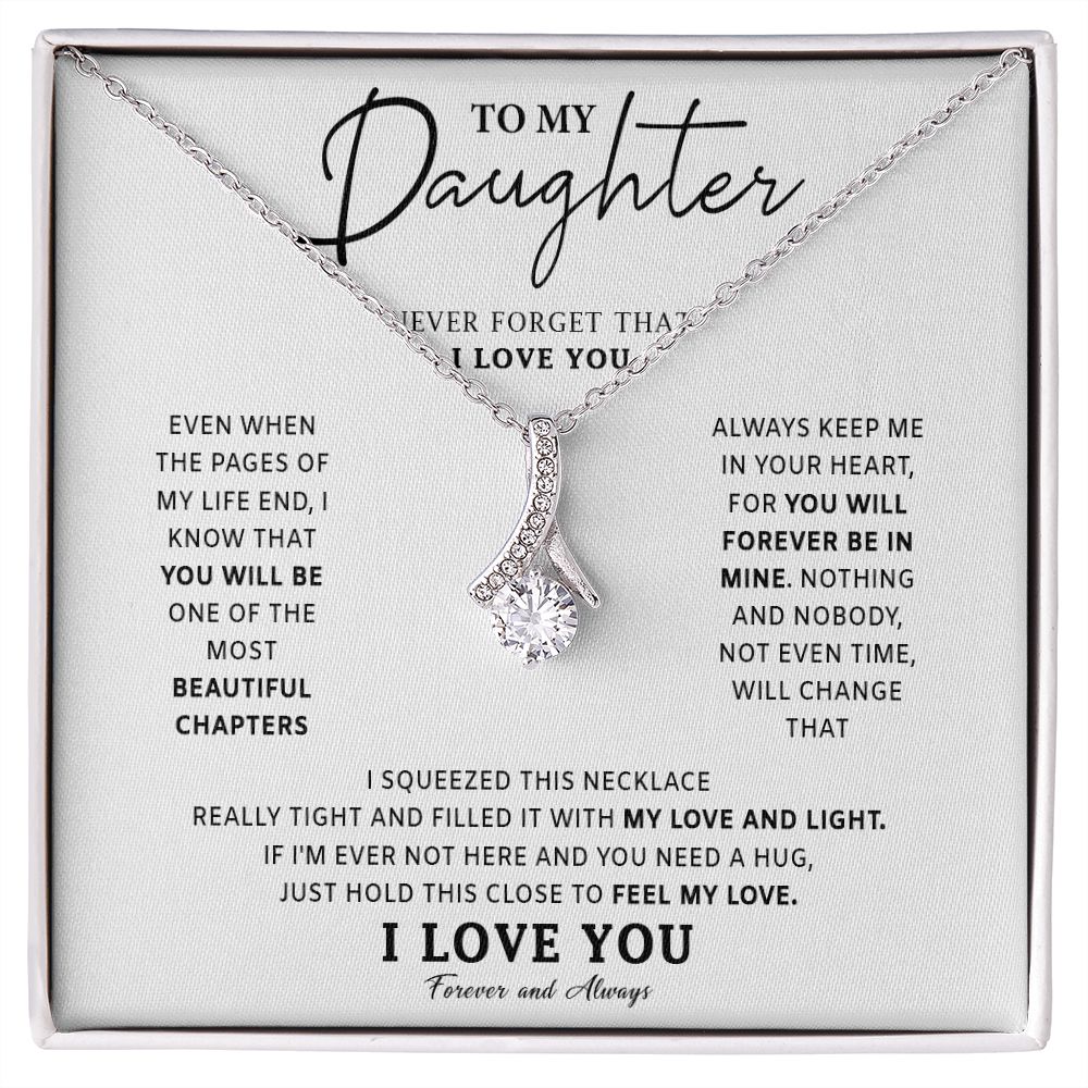 532B To My Daughter Love Necklace, Birthday Gift For Daughter, Daughter Necklace