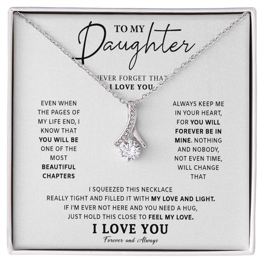 532B To My Daughter Love Necklace, Birthday Gift For Daughter, Daughter Necklace