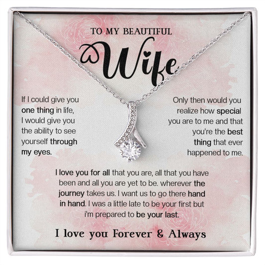 465B To My Wife Necklace, Xmas, Valentine Gifts For Her, Gift For Girlfriend Wife