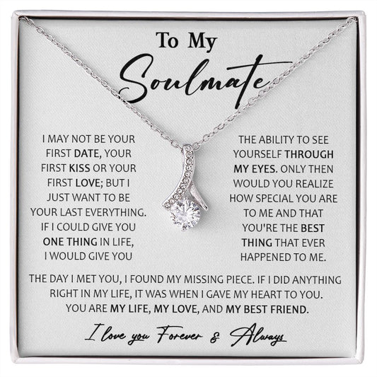 457B To My Soulmate Necklace, Birthday, Xmas Gift For Wife, Girlfriend From Husband