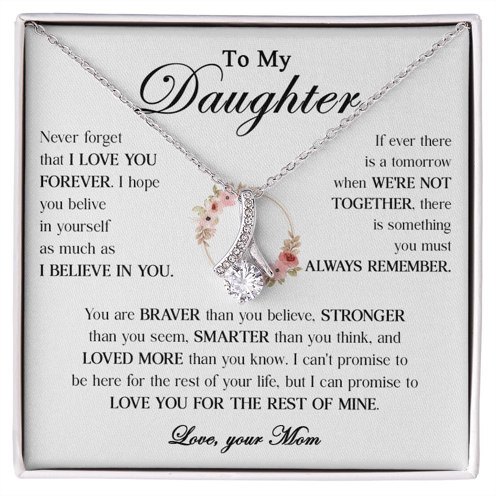 456B To My Daughter Necklace, Gift From Mom For Daughter, Gift Birthday, Christmas