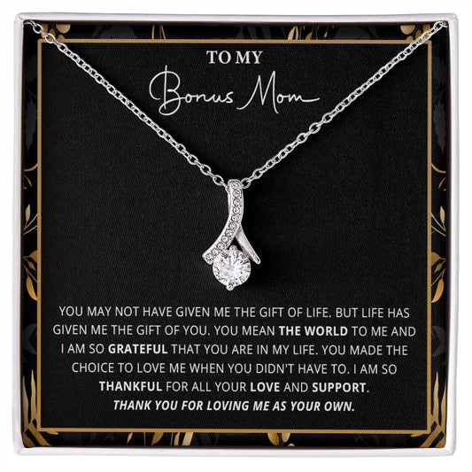 588B Bonus Mom Gift for Step Mother, Bonus Mom Necklace, Birthday Gift for Stepmom