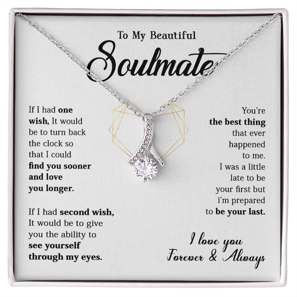 618B To My Soulmate Necklace, Xmas Gift For Wife Girlfriend From Husband, Birthday