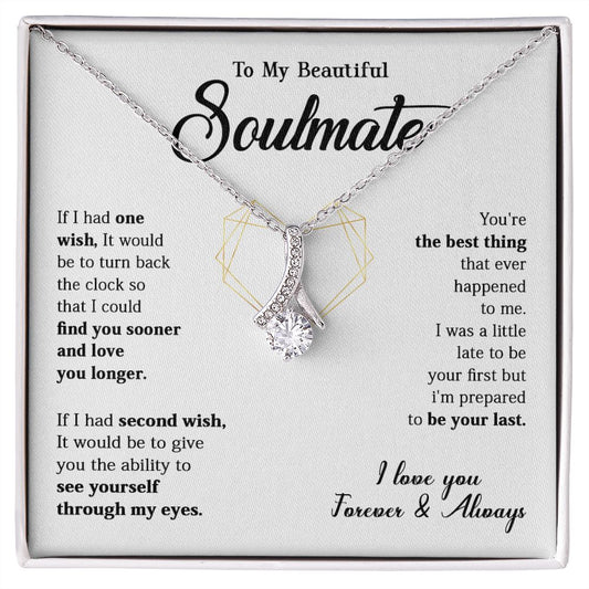 618B To My Soulmate Necklace, Xmas Gift For Wife Girlfriend From Husband, Birthday