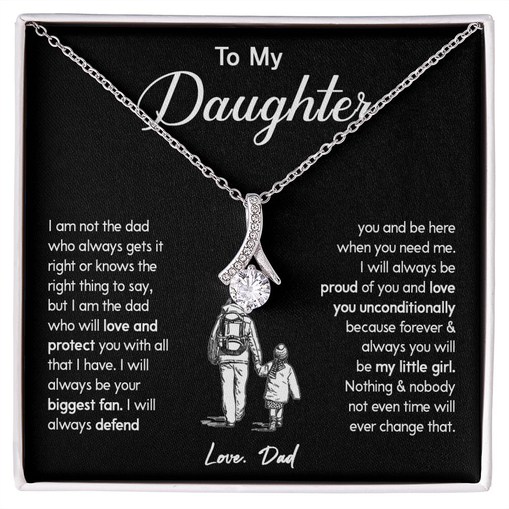 451B To My Daughter Necklace, Gift For Daughter From Dad, Gift Birthday, Christmas