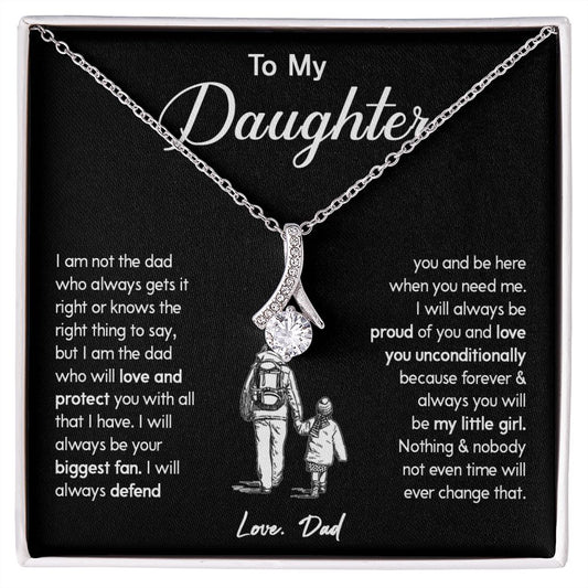 451B To My Daughter Necklace, Gift For Daughter From Dad, Gift Birthday, Christmas