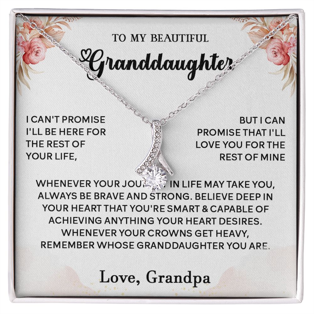 434B To My Granddaughter Necklace, Birthday Gift For Granddaughter, Christmas Gifts