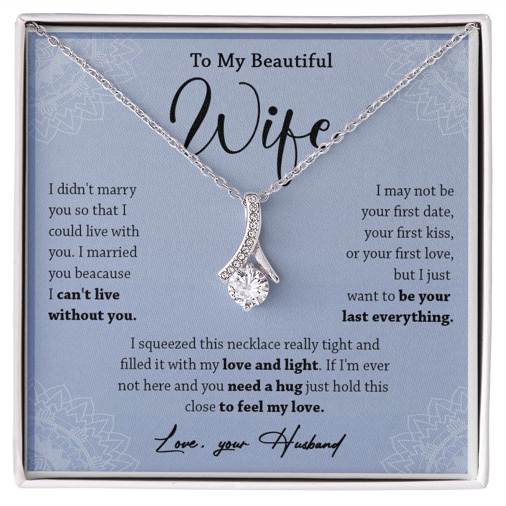 472B To My Wife Necklace, Necklace Gifts For Wife From Husband, Gift For Soulmate
