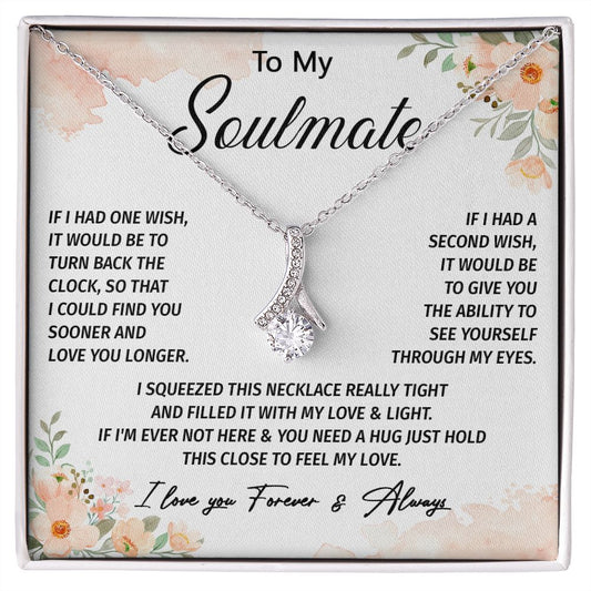 603B To My Soulmate Necklace, Valentine Gifts For Her, Xmas Gift For Girlfriend Wife