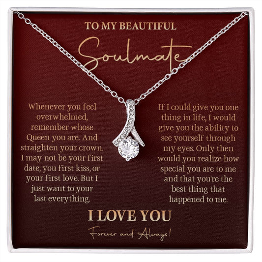 581B To My Soulmate Necklace, Gift For Girlfriend Wife, Birthday Gift, Love Necklace