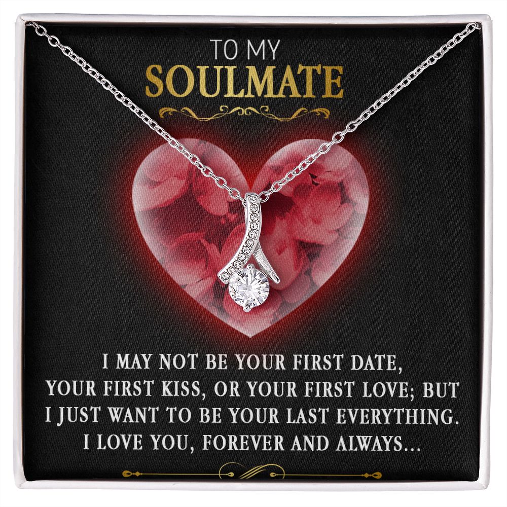 91B To My Soulmate Necklace, Engagement Gift for Future Wife, Xmas - Birthday Gift