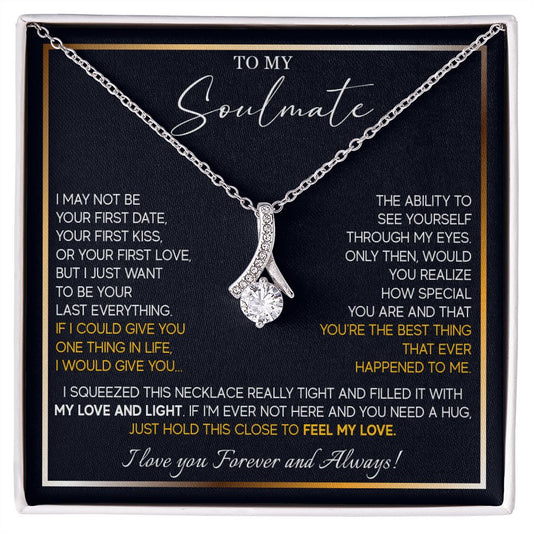 560B To My Soulmate Necklace, Couples in Love Gifts, Jewelry Romantic Gifts For Wife