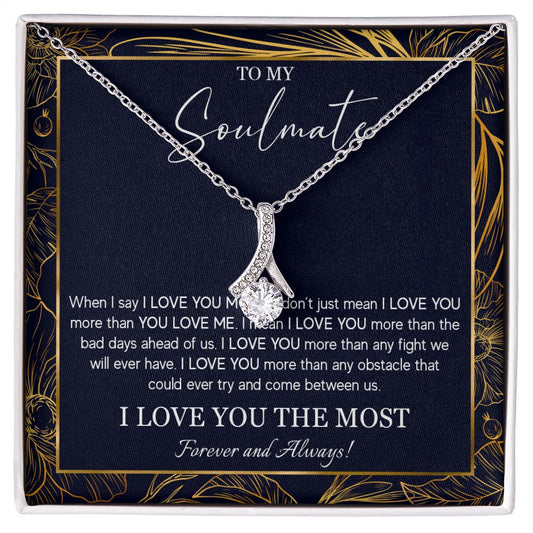 552B To My Soulmate Necklace, Jewelry Gifts For My Wife, Girlfriend, Future Wife Gift