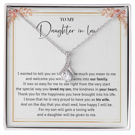 535B Daughter-In-Law Gift Necklace, Wedding Gift From Mother-In Law, Birthday Gifts