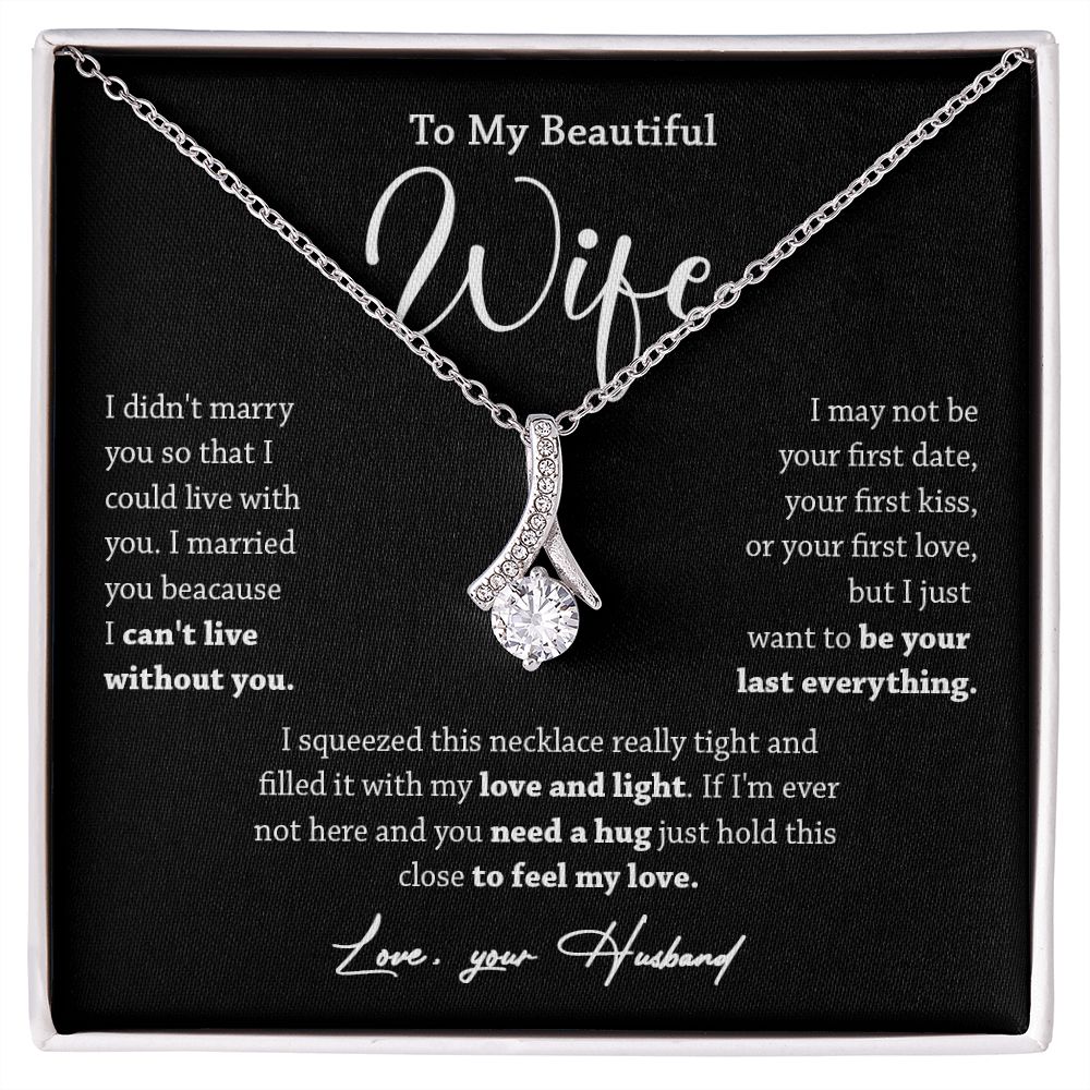 452B To My Wife Necklace, Valentine Gift For Her, Gift For Soulmate, Gift For Her