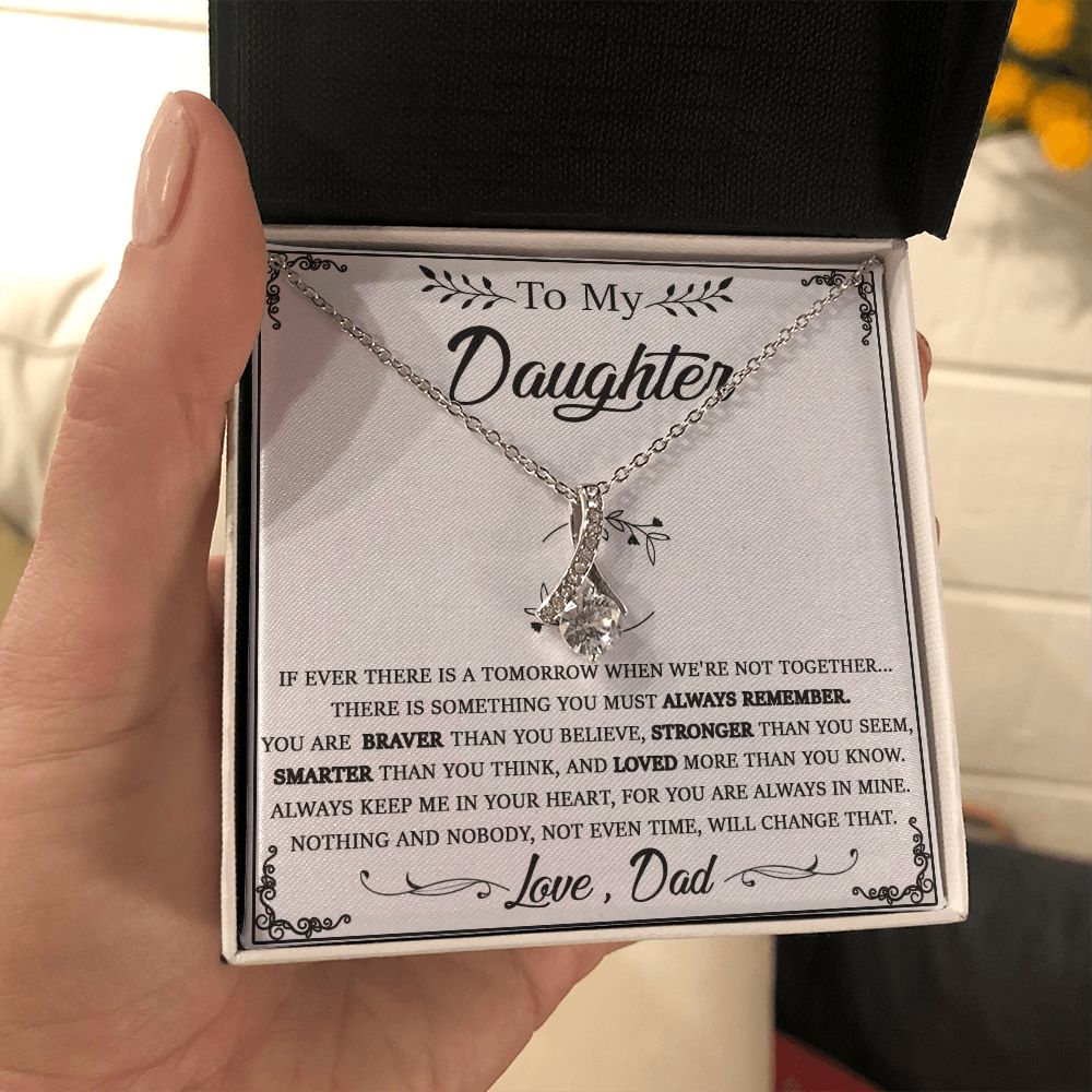 114B Daughter Necklace From Dad, To My Daughter Necklace, Christmas Birthday Gifts