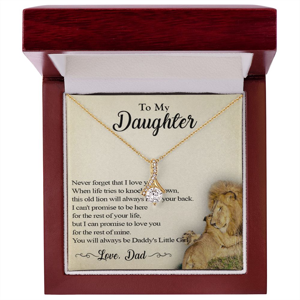 386B Daughter Necklace, Lion Necklace Gift Dad, Daughter Father Necklace