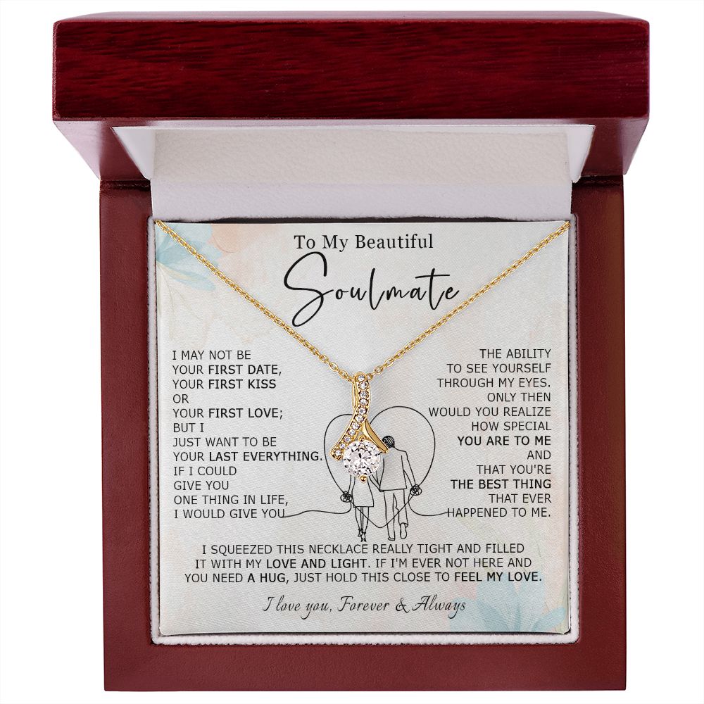 584B To My Soulmate Necklace, Wife Necklace, Girlfriend Necklace, Love Necklace Gifts