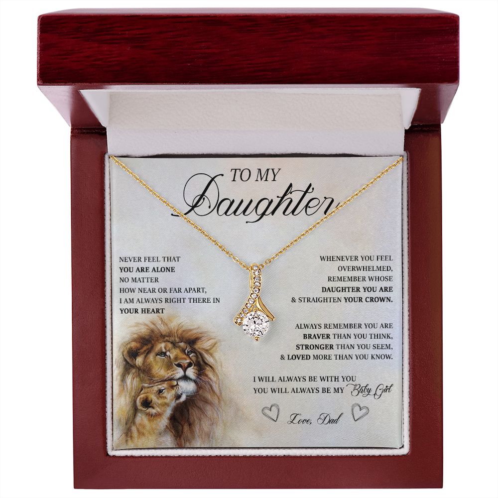 483B Birthday Gifts For Daughter From Dad, Daughter Necklace From Dad, To My Daughter